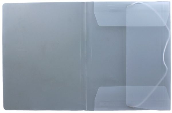 Nachhaltiger Eckspanner A4 aus Post-Consumer-Recycling PP - Farbe: transparent natur